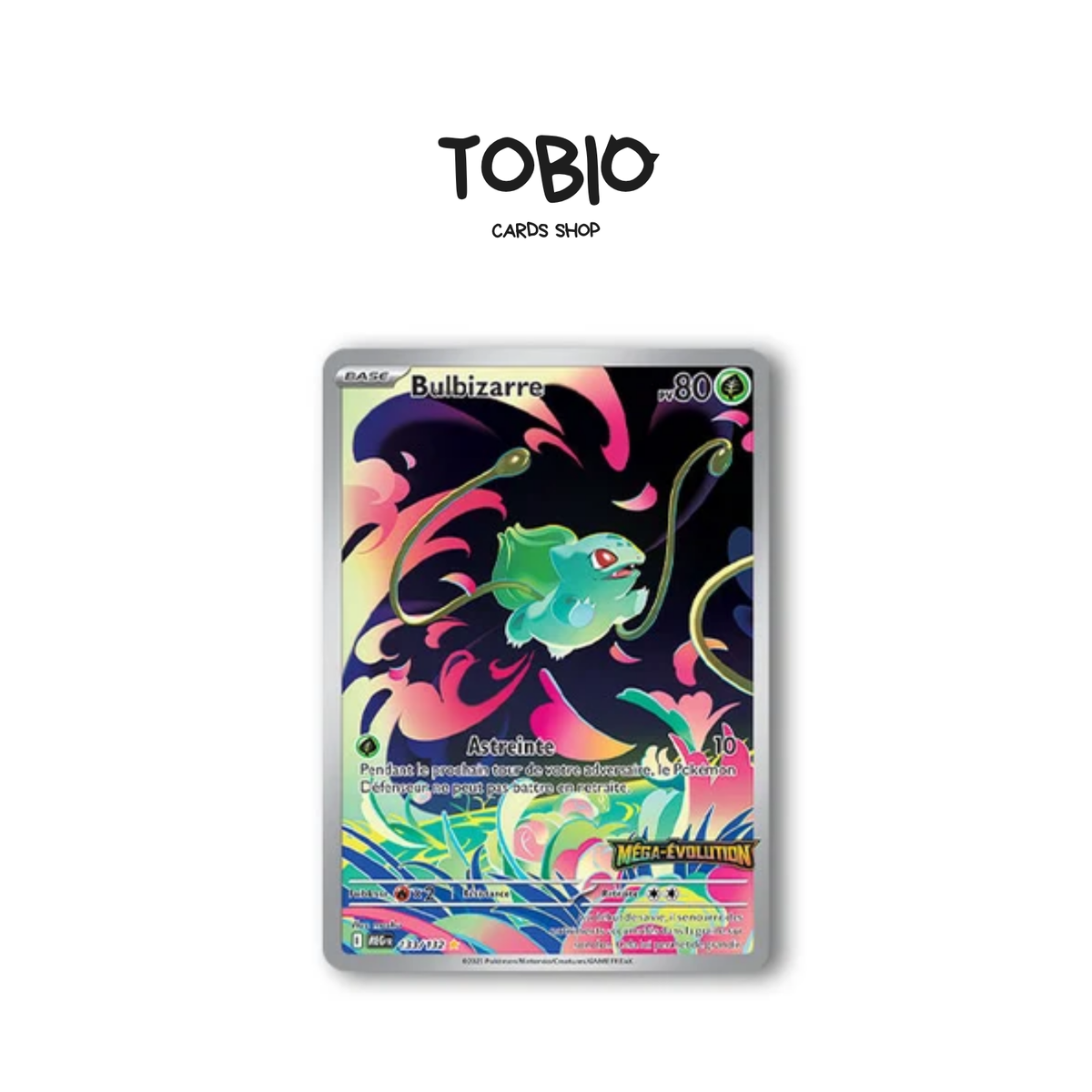 Carte Pokémon Bulbizarre AR 133/132 Stamp Méga-évolution