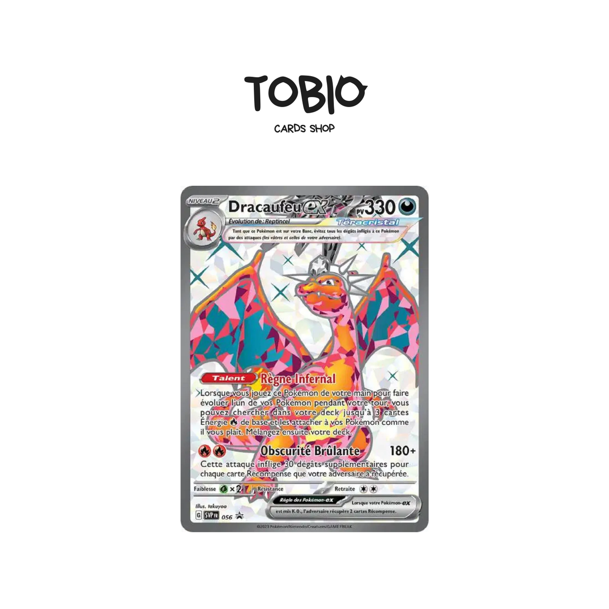 Carte Pokémon Dracaufeu ex promo SVP 056 Écarlate et Violet