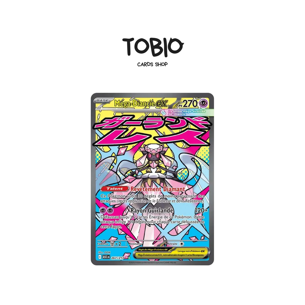 Carte Pokémon Méga-Diancie ex 267/217 Méga Attaque