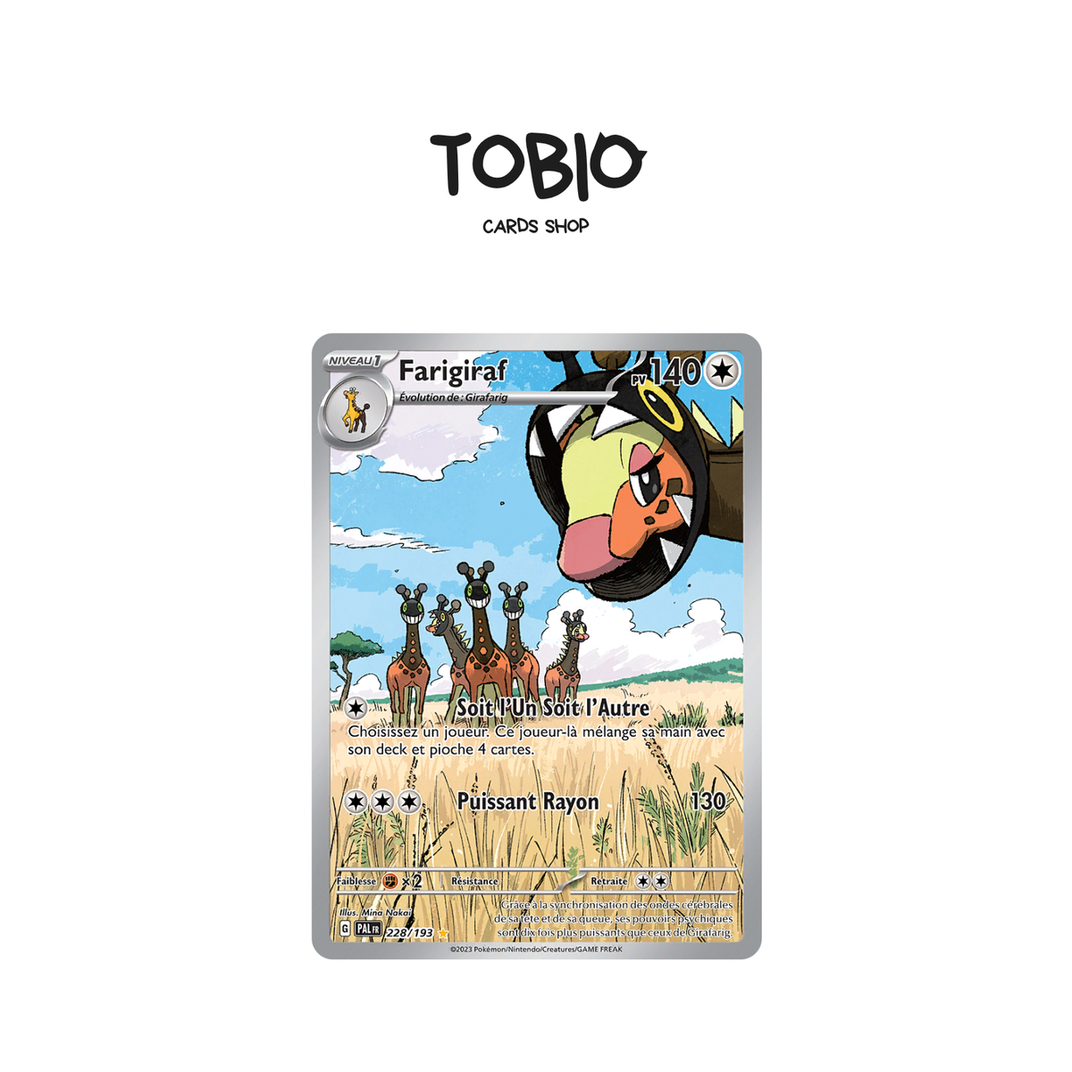 Carte Pokémon Farigiraf AR 228/193 Évolutions à Paldea