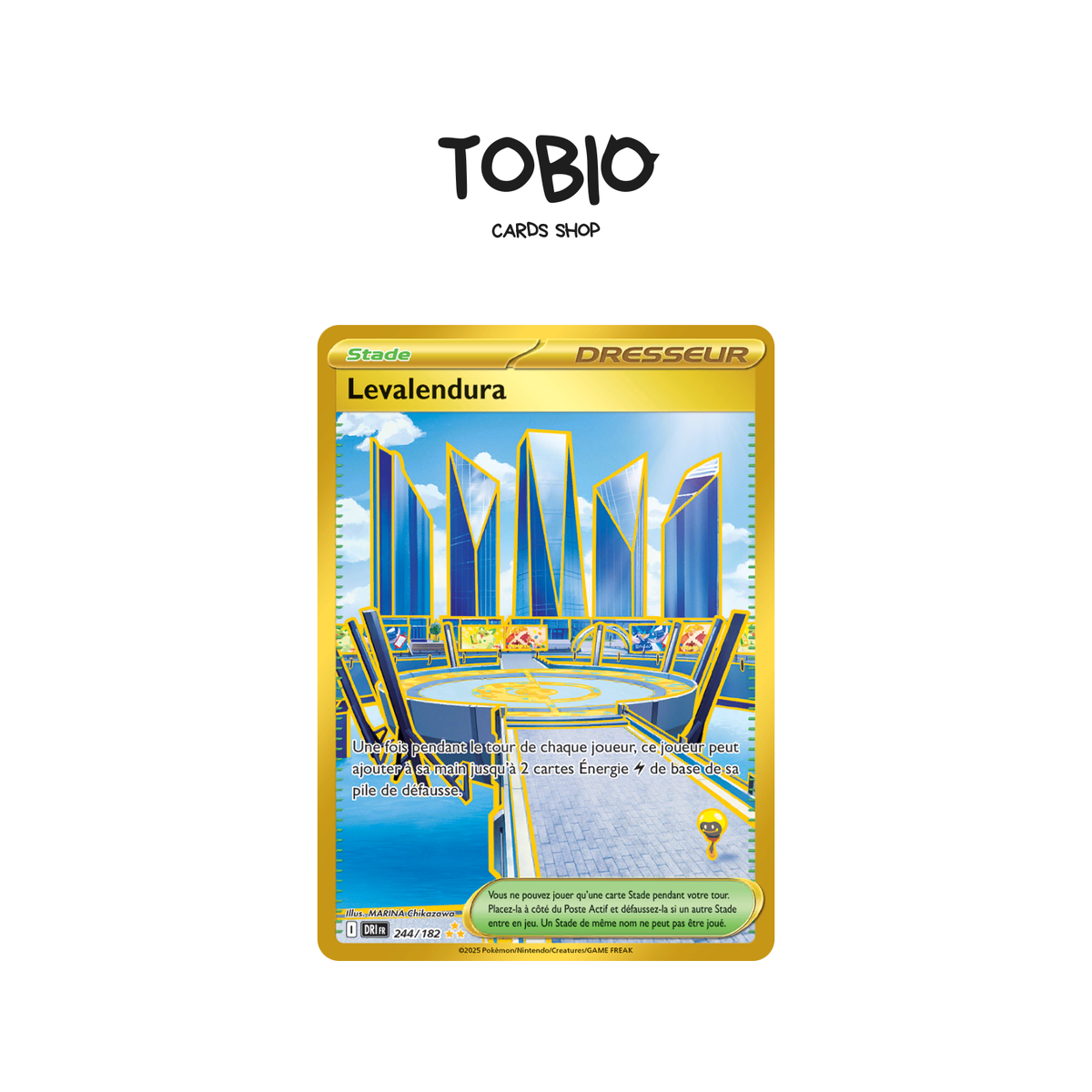 Carte Pokémon française Levalendura Gold 244/182 du set Rivalités Destinées