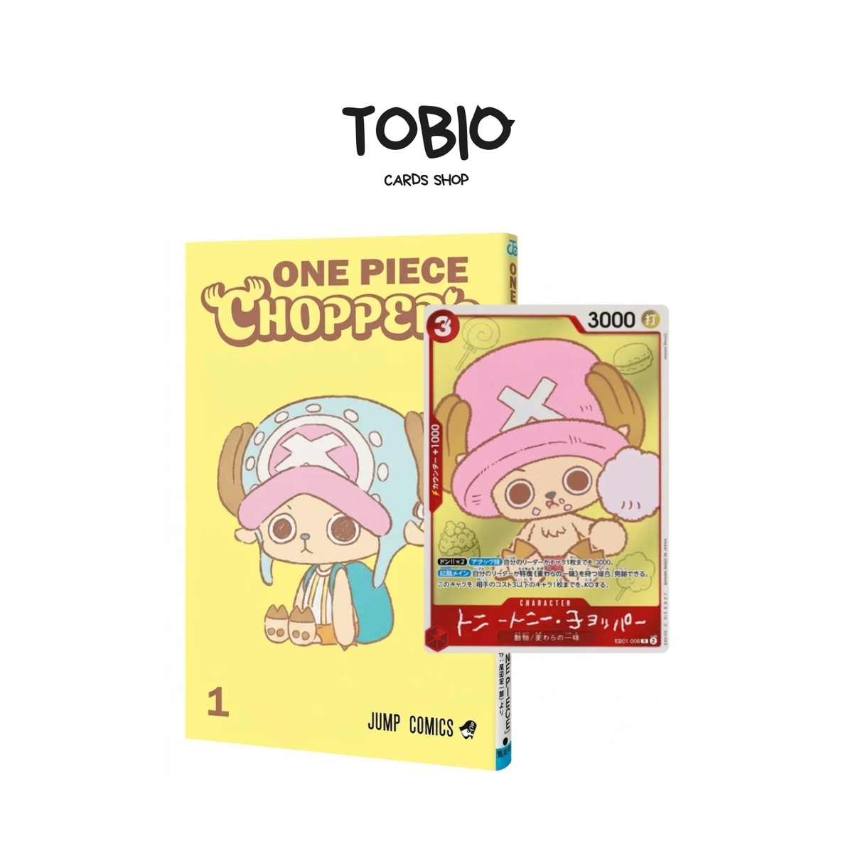 Manga japonais One Piece Choppers Volume 1 neuf avec carte promo Chopper EB02-003 scellée