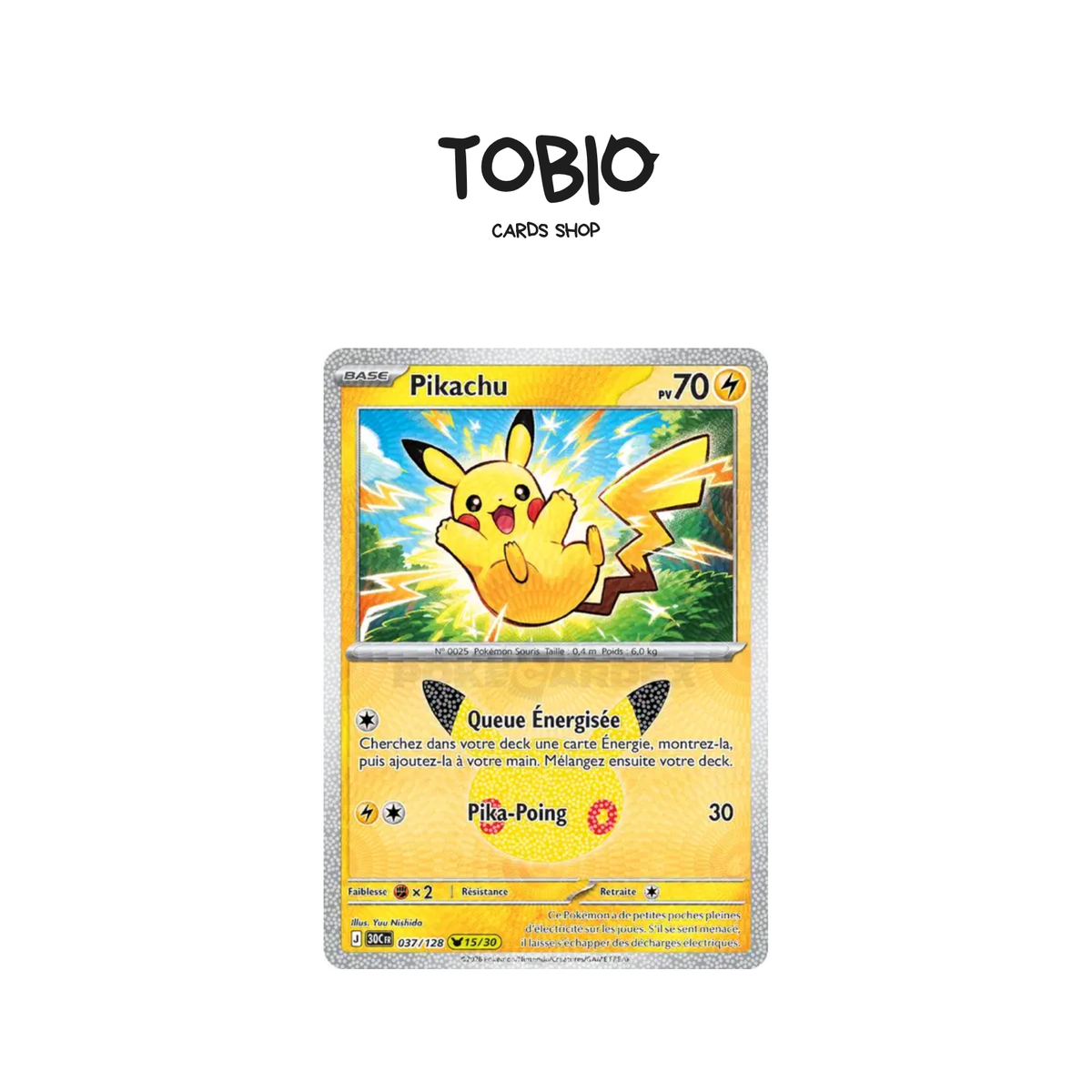 Carte Pokémon Pikachu Holo 15/30 30 ans