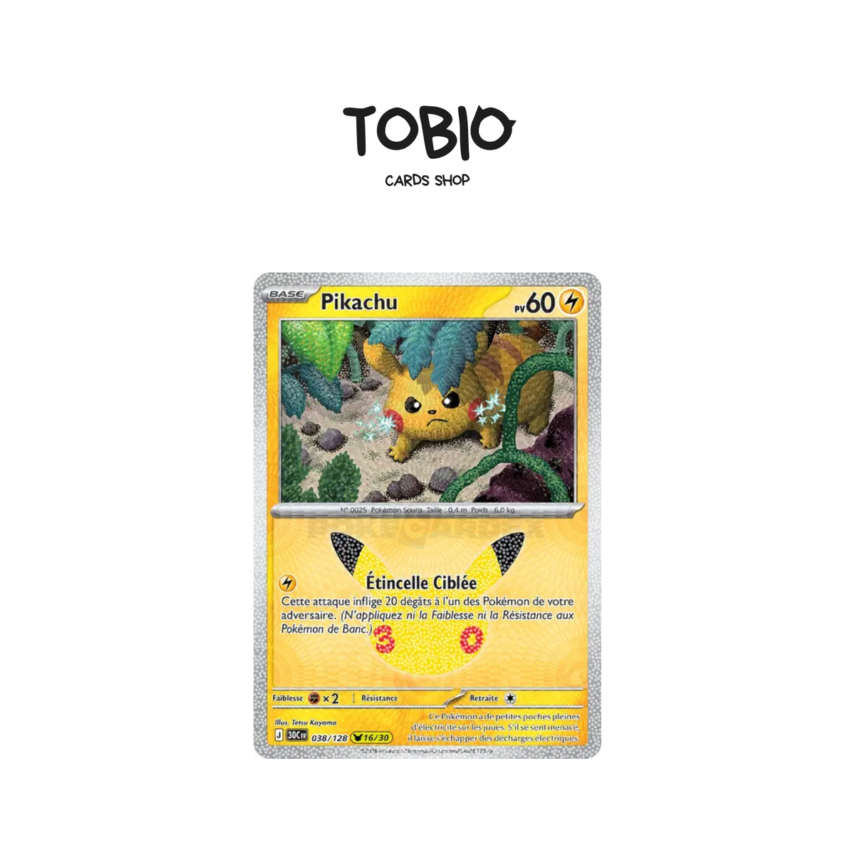 Carte Pokémon Pikachu Holo 16/30 30 ans
