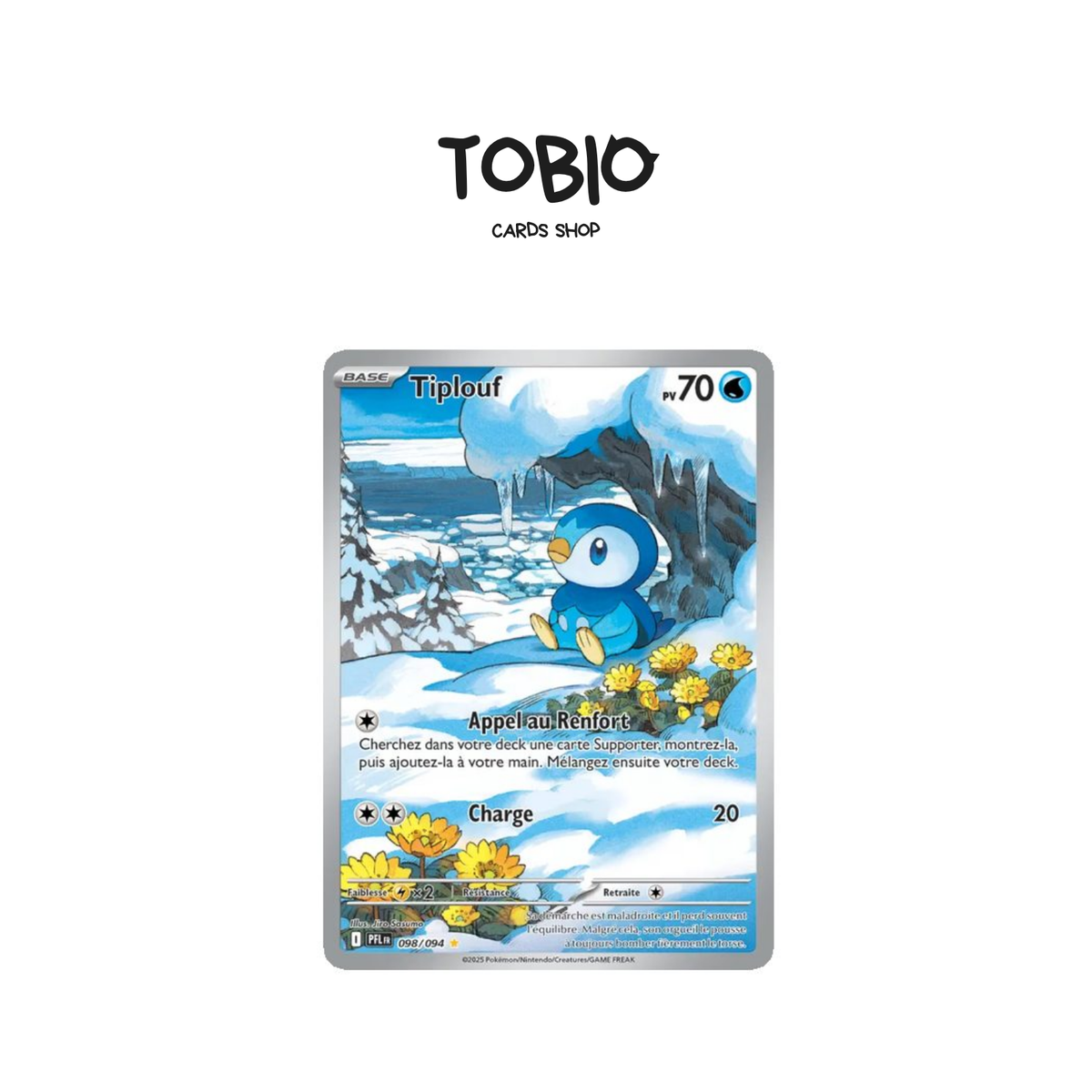 Carte Pokémon Tiplouf AR 098/094 de l'extension Flammes Fantasmagoriques
